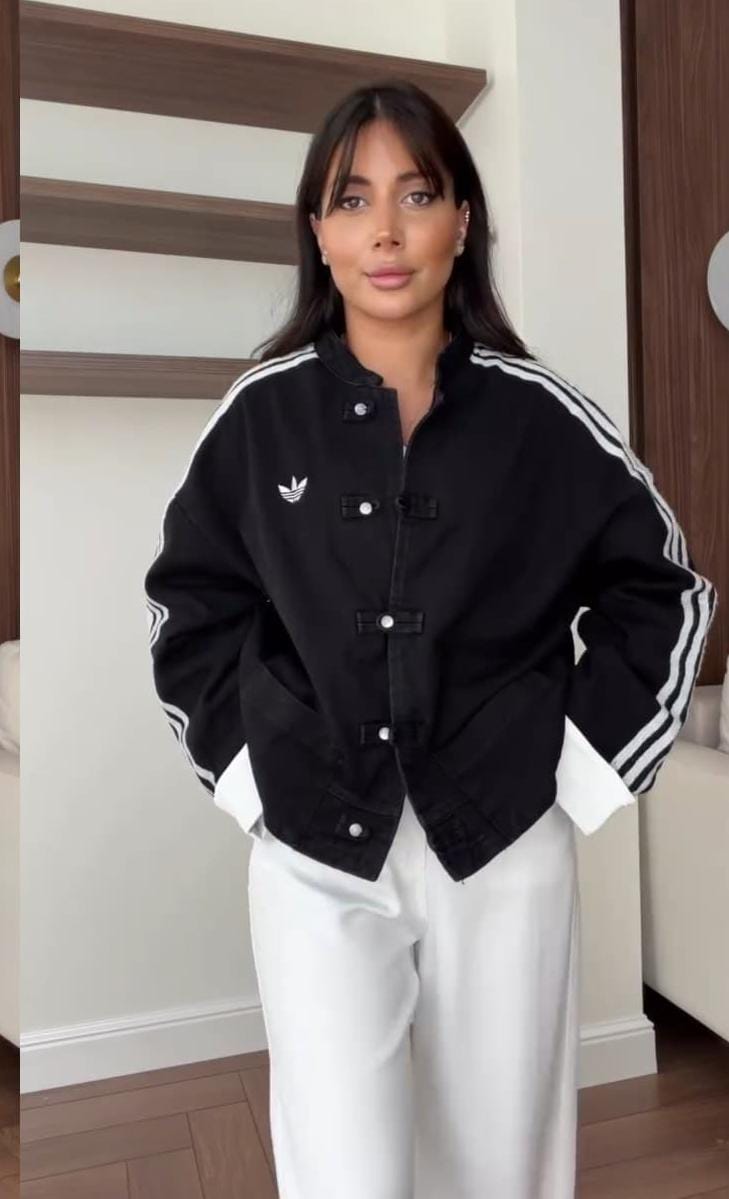 Three-Striped Oversized Track Jacket