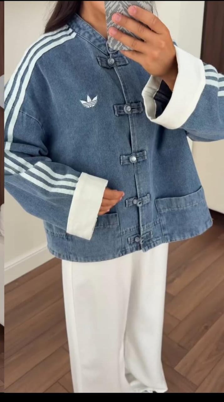 Three-Striped Oversized Track Jacket