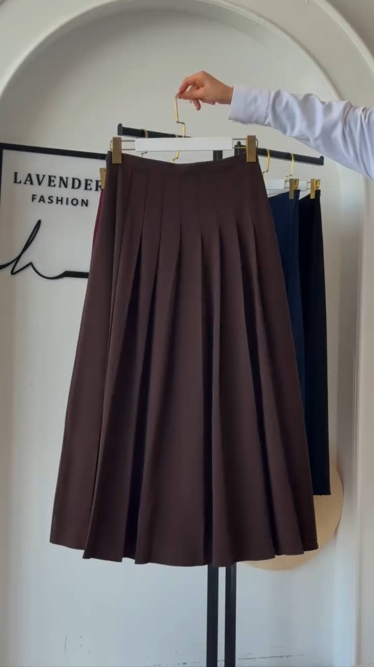 High-Waist Pleated Skirt