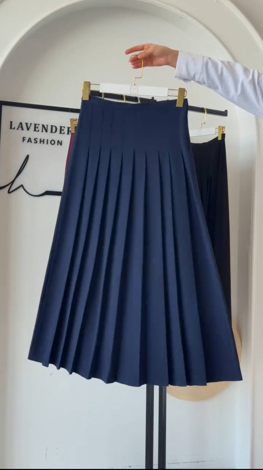 High-Waist Pleated Skirt