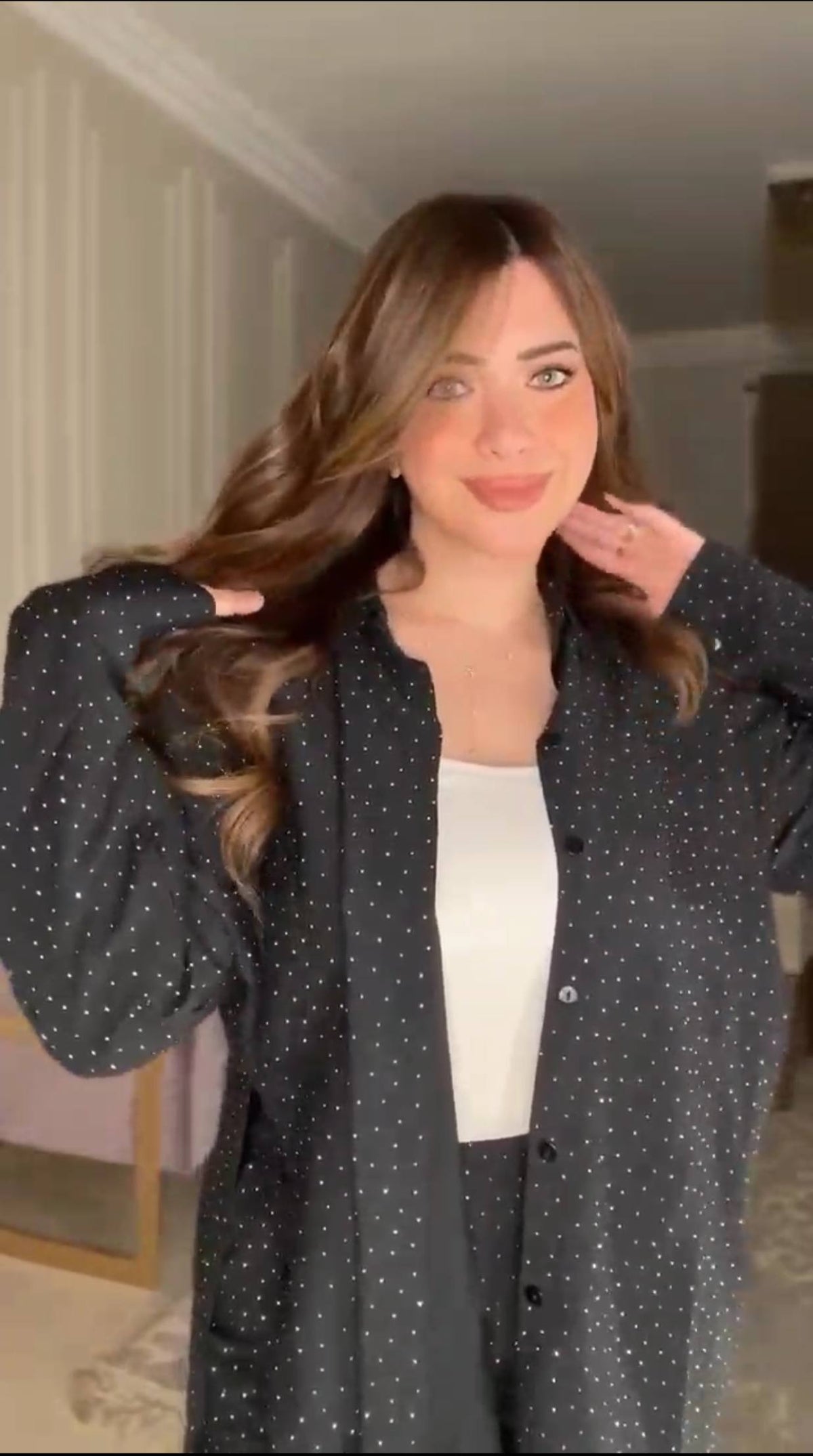 Polka Dot Oversized Two-Piece Set