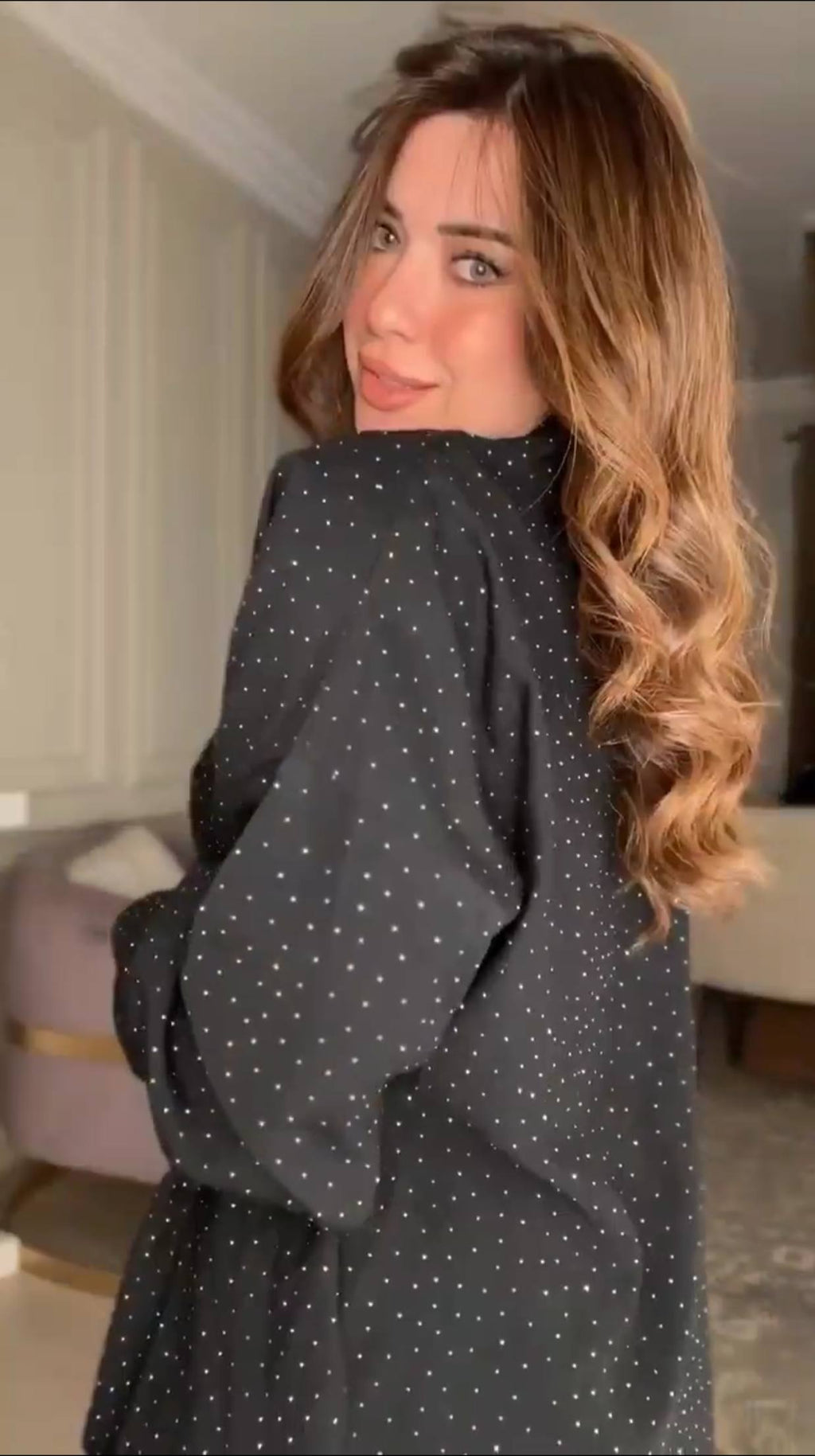 Polka Dot Oversized Two-Piece Set