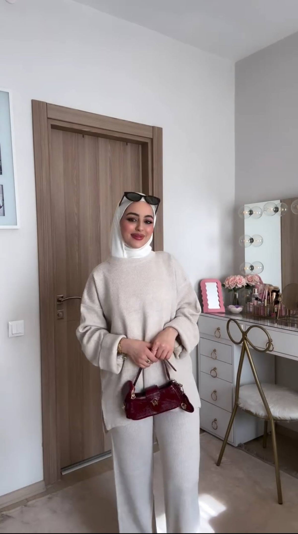 Casual Ribbed Knit Two-Piece Set