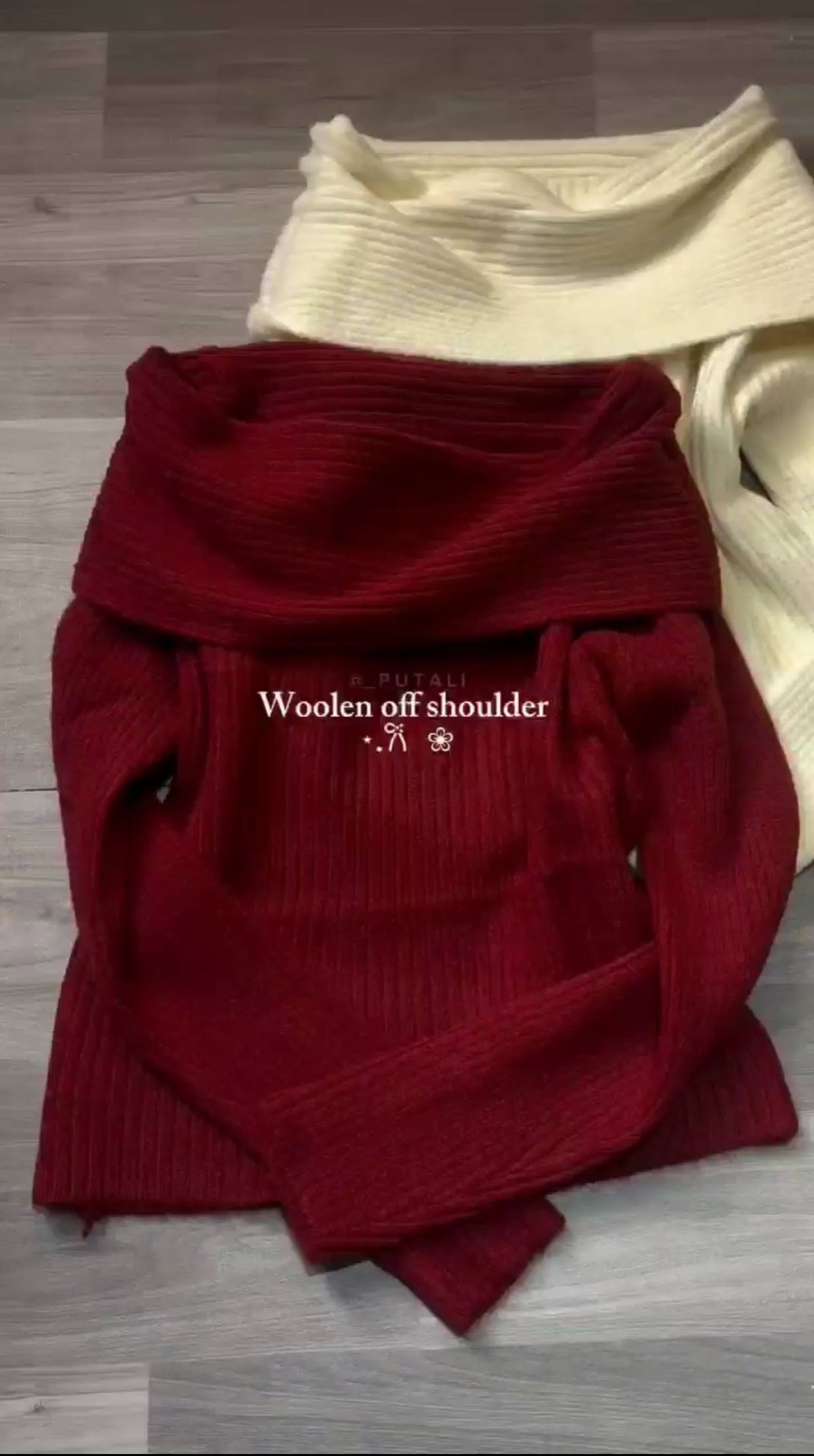 Off-Shoulder Knit Sweater