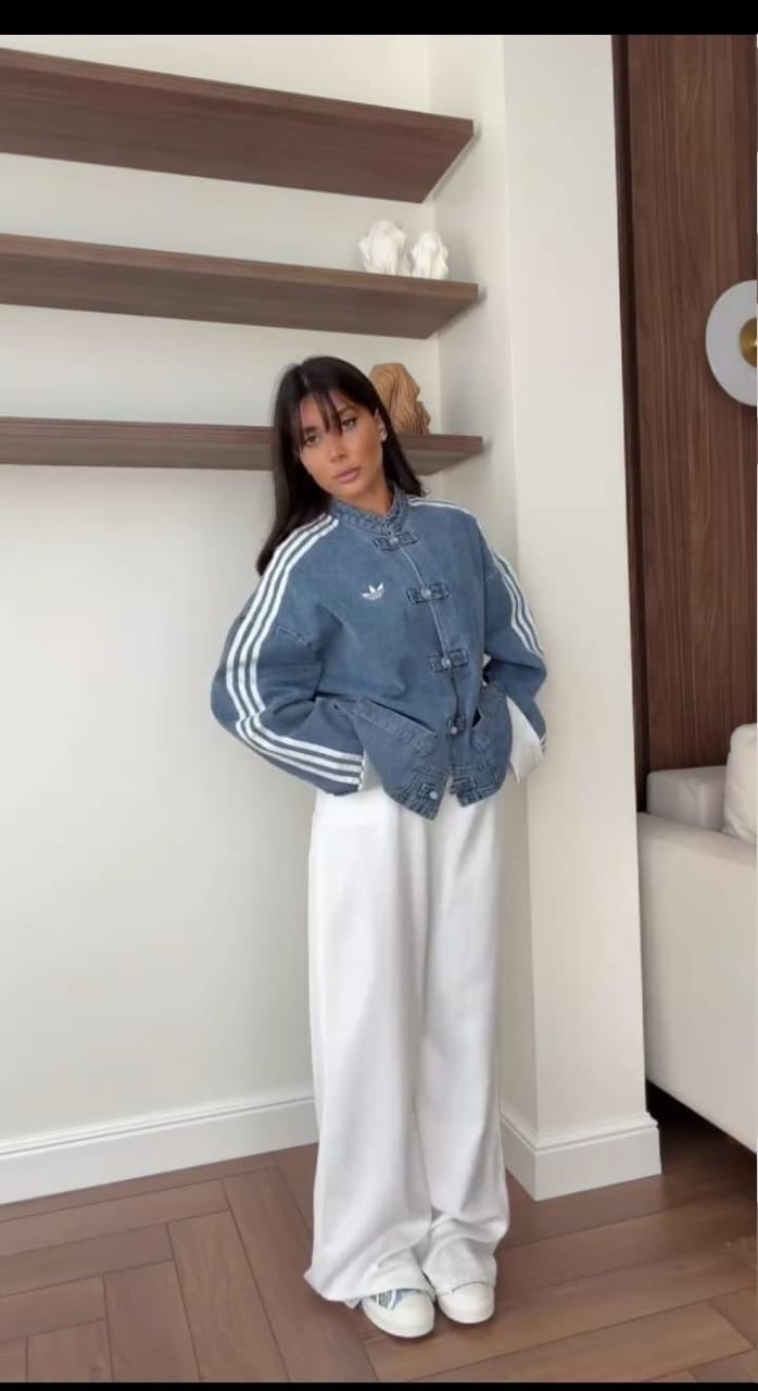 Three-Striped Oversized Track Jacket