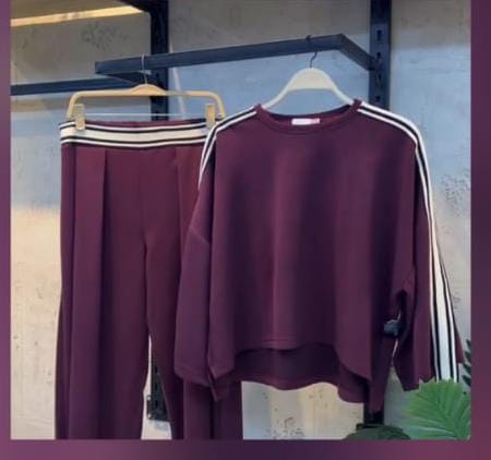 Striped Sleeve Oversized Tracksuit