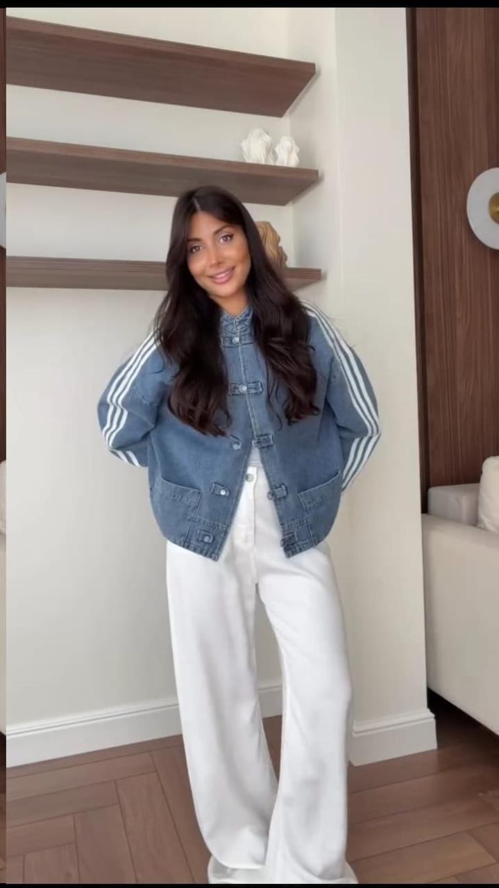 Three-Striped Oversized Track Jacket